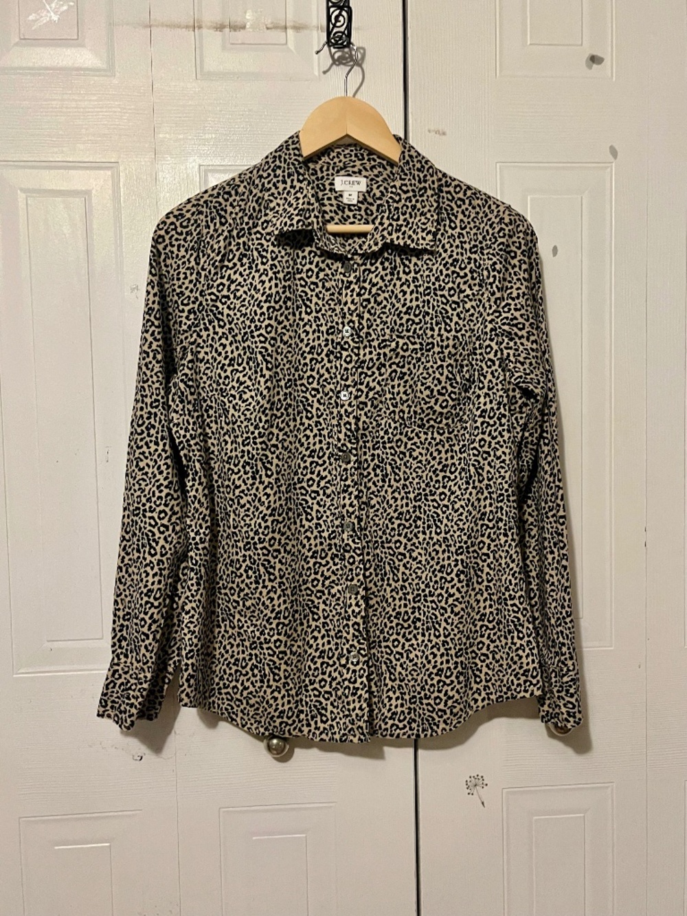 J.Crew cheetah Print Button-up